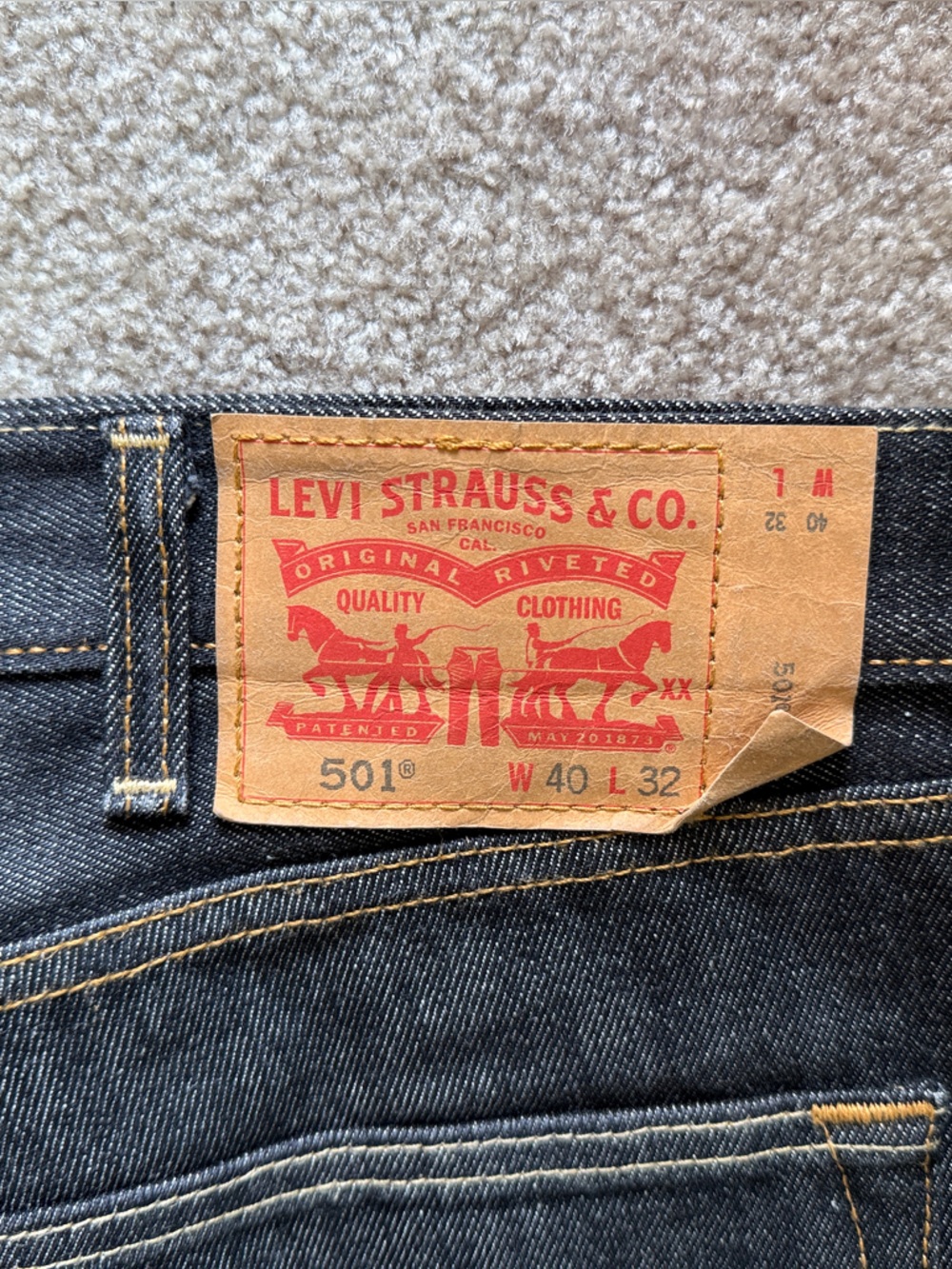 Levi's Men’s Dark Blue Straight Leg Jeans